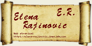 Elena Rajinović vizit kartica
